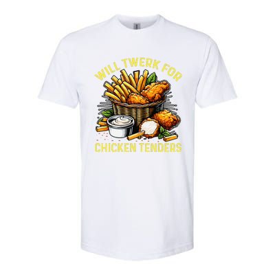 Will Twerk For Chicken Tenders Funny Softstyle® CVC T-Shirt