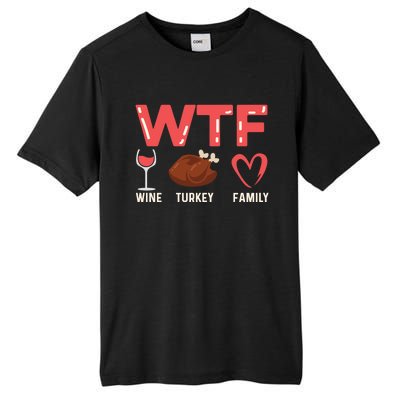 Wine Turkey Family Holiday Person Gift Tall Fusion ChromaSoft Performance T-Shirt