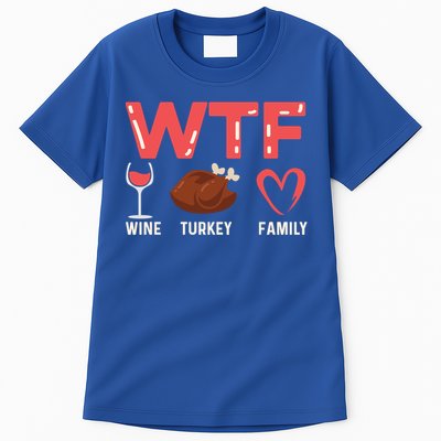 Wine Turkey Family Holiday Person Gift Tall T-Shirt