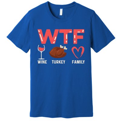 Wine Turkey Family Holiday Person Gift Premium T-Shirt