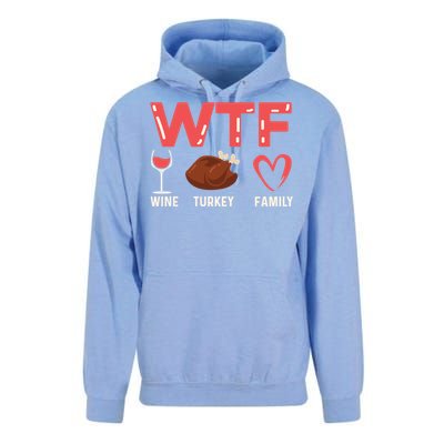 Wine Turkey Family Holiday Person Gift Unisex Surf Hoodie