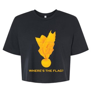 Wheres The Flag Football Penalty Flag Bella+Canvas Jersey Crop Tee