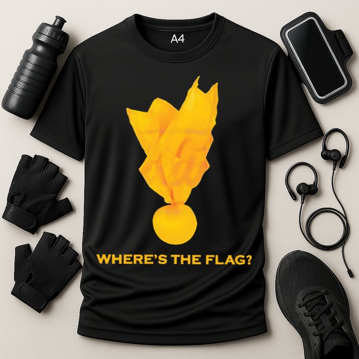 Wheres The Flag Football Penalty Flag Cooling Performance Crew T-Shirt