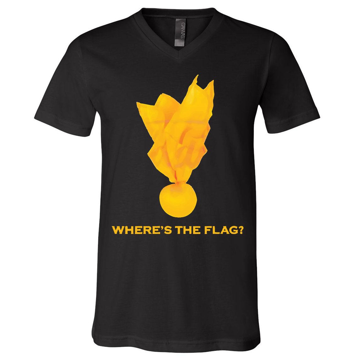 Wheres The Flag Football Penalty Flag V-Neck T-Shirt