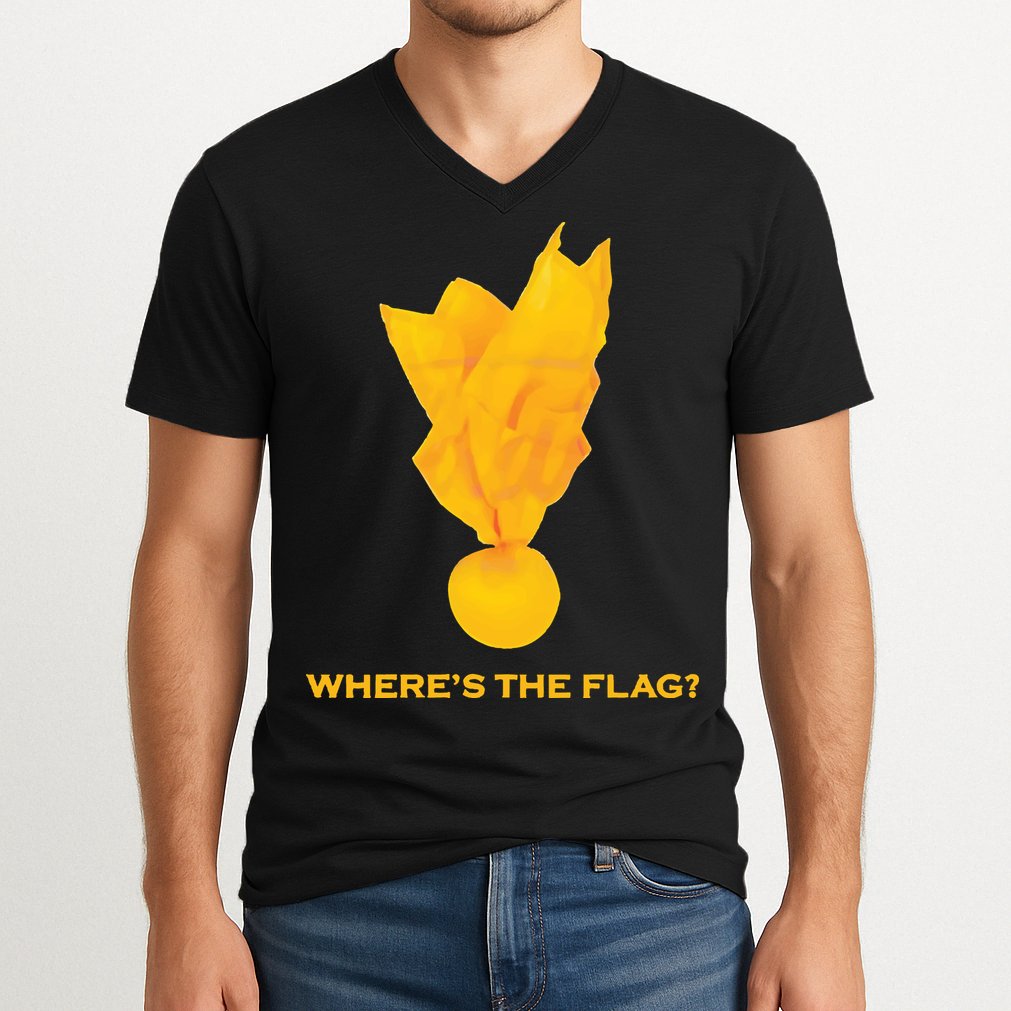 Wheres The Flag Football Penalty Flag V-Neck T-Shirt
