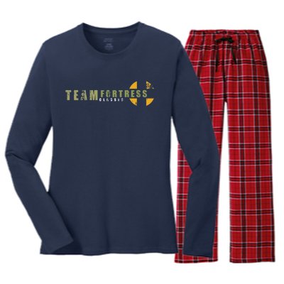 Worn Team Fortress Word Logo Women's Long Sleeve Flannel Pajama Set 