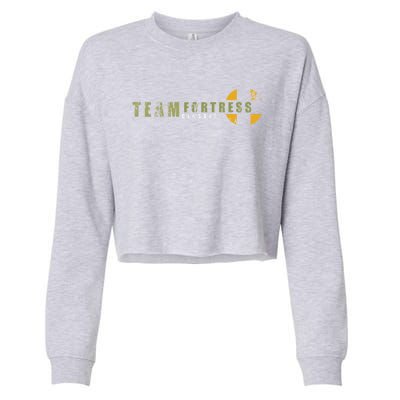 Worn Team Fortress Word Logo Cropped Pullover Crew