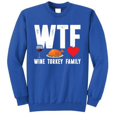 Wine Turkey Family Gift Sweatshirt