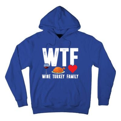 Wine Turkey Family Gift Tall Hoodie