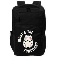 Whats The Function ABA Therapist Behavior Analyst Cat Lover Impact Tech Backpack