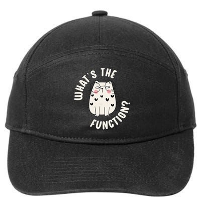 Whats The Function ABA Therapist Behavior Analyst Cat Lover 7-Panel Snapback Hat