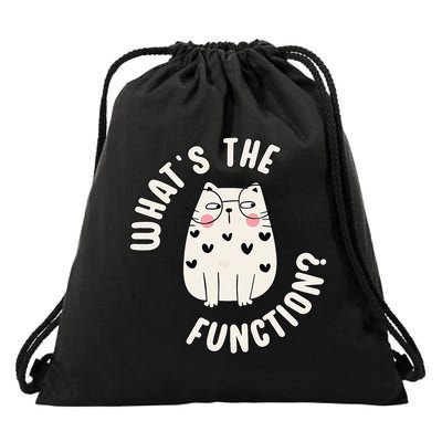 Whats The Function ABA Therapist Behavior Analyst Cat Lover Drawstring Bag