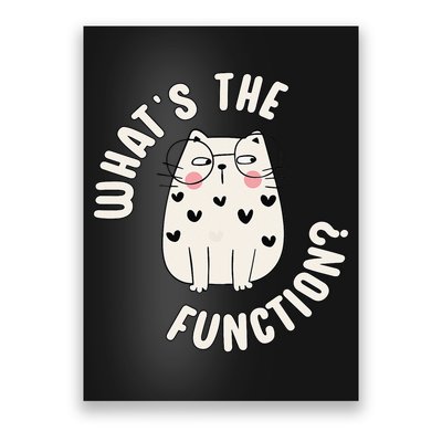 Whats The Function ABA Therapist Behavior Analyst Cat Lover Poster