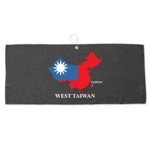 West Taiwan Funny China Map Define China Is West Taiwan Gift Large Microfiber Waffle Golf Towel