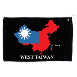 West Taiwan Funny China Map Define China Is West Taiwan Gift Grommeted Golf Towel