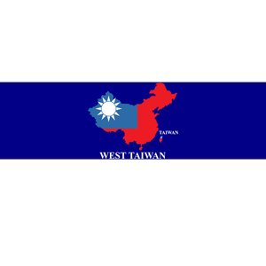 West Taiwan Funny China Map Define China Is West Taiwan Gift Bumper Sticker