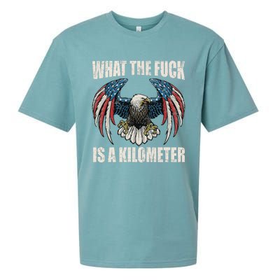 What The Fuck Is A Kilometer George Washington July 4th Sueded Cloud Jersey T-Shirt