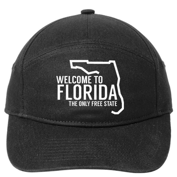 Welcome to Florida The ONLY Free State 7-Panel Snapback Hat