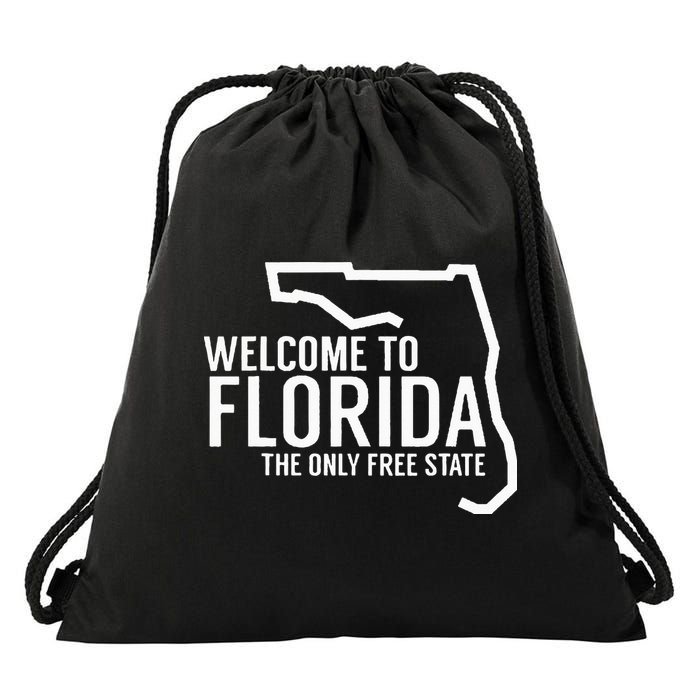 Welcome to Florida The ONLY Free State Drawstring Bag