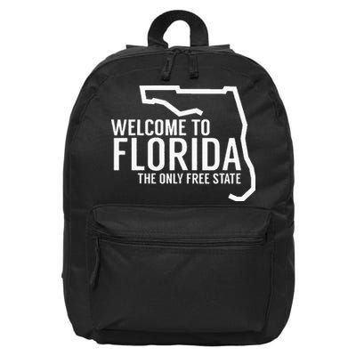Welcome to Florida The ONLY Free State 16 in Basic Backpack
