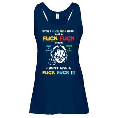 With The Fuck Everywhere Funny Horror Halloween Costume Ladies Essential Flowy Tank