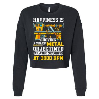 Woodturning Turning For Woodworker Or Carpenter Cropped Pullover Crew