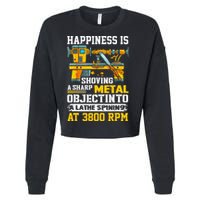Woodturning Turning For Woodworker Or Carpenter Cropped Pullover Crew