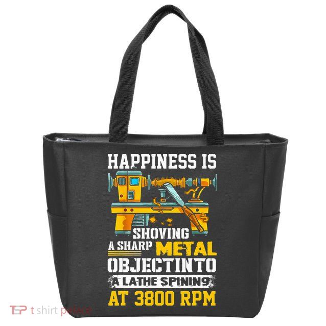 Woodturning Turning For Woodworker Or Carpenter Zip Tote Bag