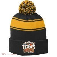 Welcome To Forty Acres Texas Home Of The Stripe Pom Pom Beanie