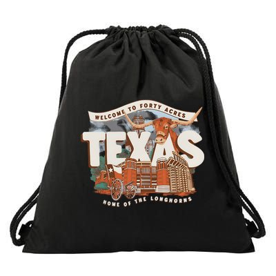 Welcome To Forty Acres Texas Home Of The Drawstring Bag