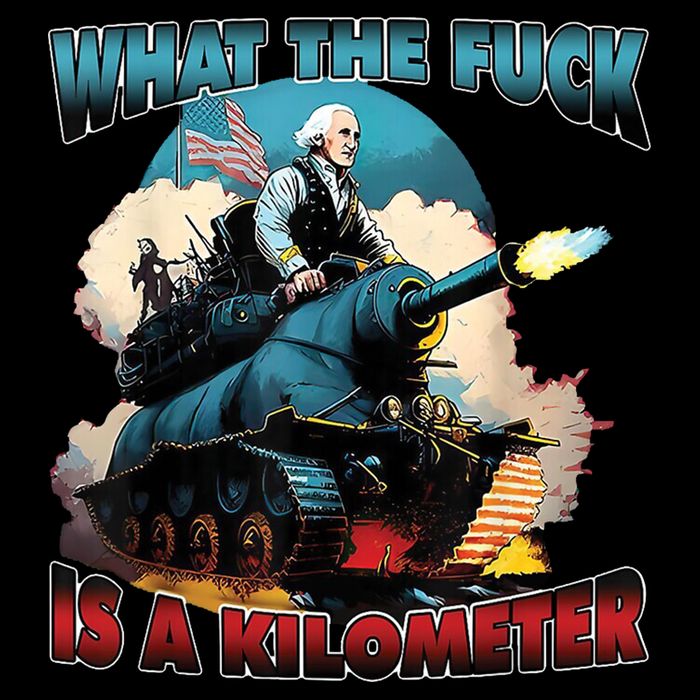 What The Fuck Is A Kilometer Funny George Washington Flatbill Hat