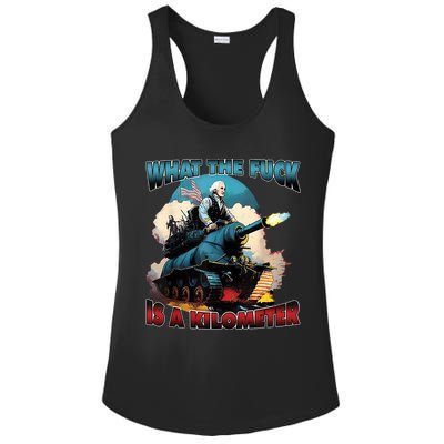 What The Fuck Is A Kilometer Funny George Washington Ladies PosiCharge Competitor Racerback Tank
