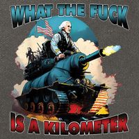 What The Fuck Is A Kilometer Funny George Washington Cotton Canvas Backpack
