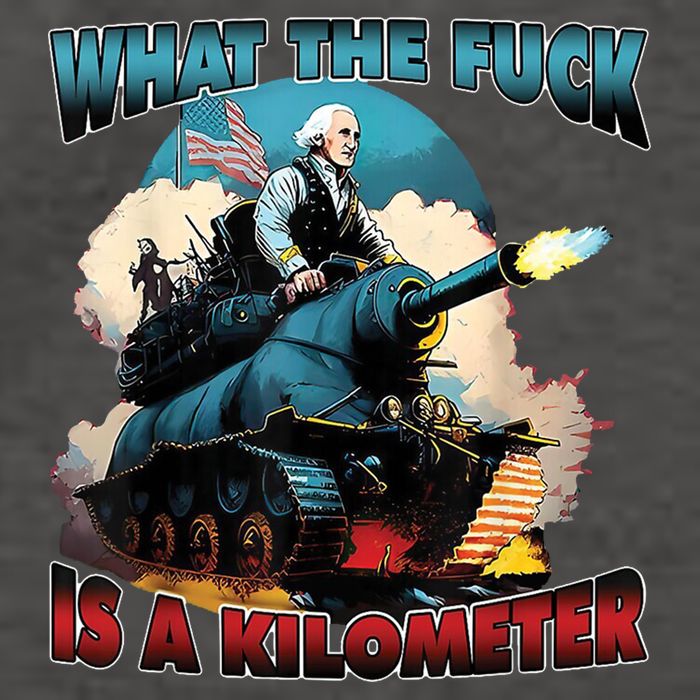 What The Fuck Is A Kilometer Funny George Washington Vector Backpack