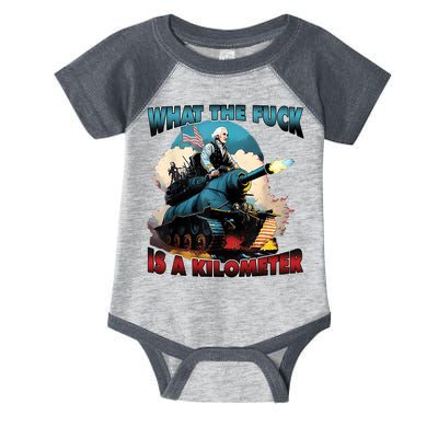 What The Fuck Is A Kilometer Funny George Washington Infant Baby Jersey Bodysuit