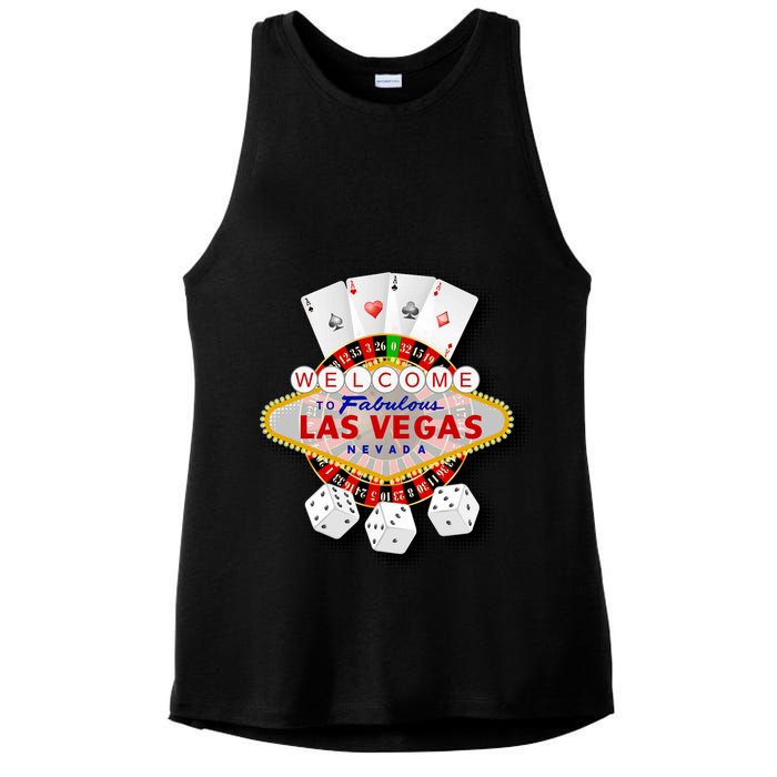 Welcome To Fabulous Las Vegas Ladies PosiCharge Tri-Blend Wicking Tank
