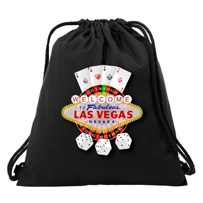 Welcome To Fabulous Las Vegas Drawstring Bag