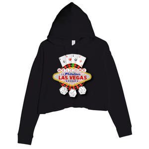 Welcome To Fabulous Las Vegas Crop Fleece Hoodie