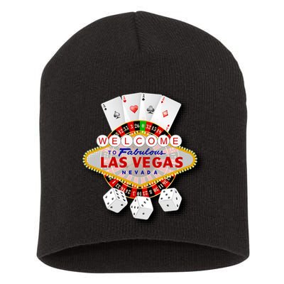Welcome To Fabulous Las Vegas Short Acrylic Beanie