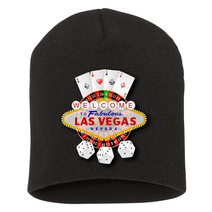 Welcome To Fabulous Las Vegas Short Acrylic Beanie