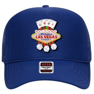 Welcome To Fabulous Las Vegas High Crown Mesh Back Trucker Hat