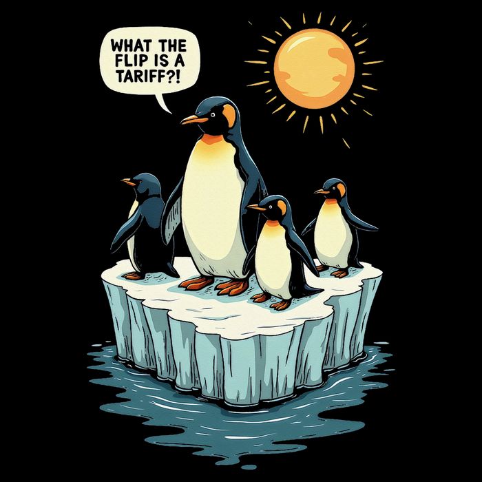 What The Flip Is A Tariff - Funny Penguins Tariffs Protest Baby Bodysuit