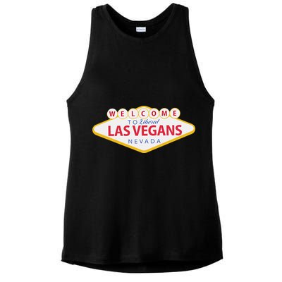 Welcome To Fabulous Las Vegas Nevada Ladies PosiCharge Tri-Blend Wicking Tank