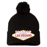 Welcome To Fabulous Las Vegas Nevada Pom Pom 12in Knit Beanie