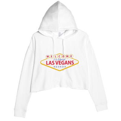 Welcome To Fabulous Las Vegas Nevada Crop Fleece Hoodie