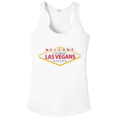 Welcome To Fabulous Las Vegas Nevada Ladies PosiCharge Competitor Racerback Tank