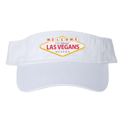 Welcome To Fabulous Las Vegas Nevada Valucap Bio-Washed Visor