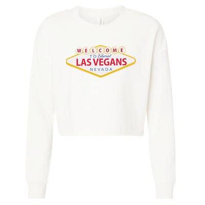 Welcome To Fabulous Las Vegas Nevada Cropped Pullover Crew