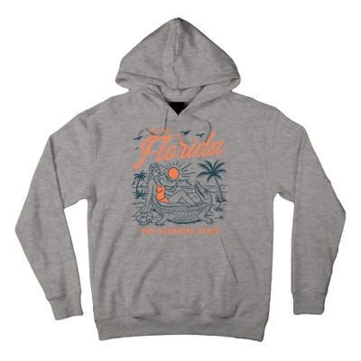 Welcome To Florida Funny Vintage Gator Beach Sunshine State Tall Hoodie
