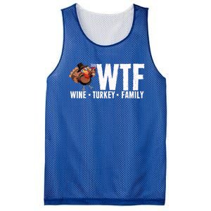 Wine Turkey Family Wtf Thanksgiving Day Funny Funny Gift Mesh Reversible Basketball Jersey Tank